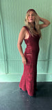Cranberry Flower Dress